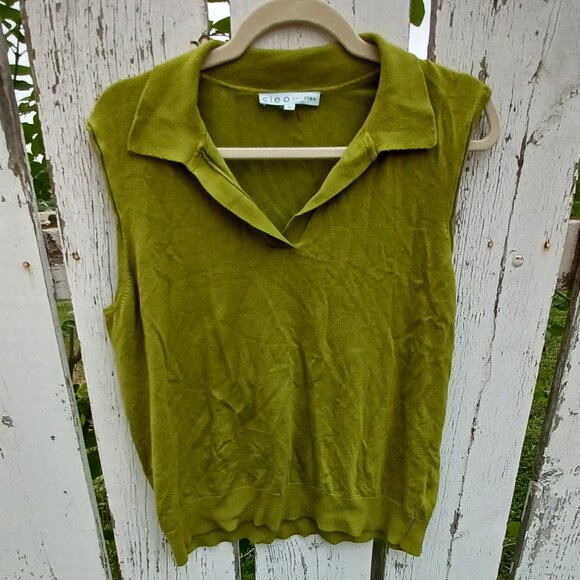 Green Cleo sleeveless knit top - Picture 1 of 5